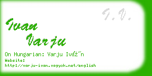 ivan varju business card